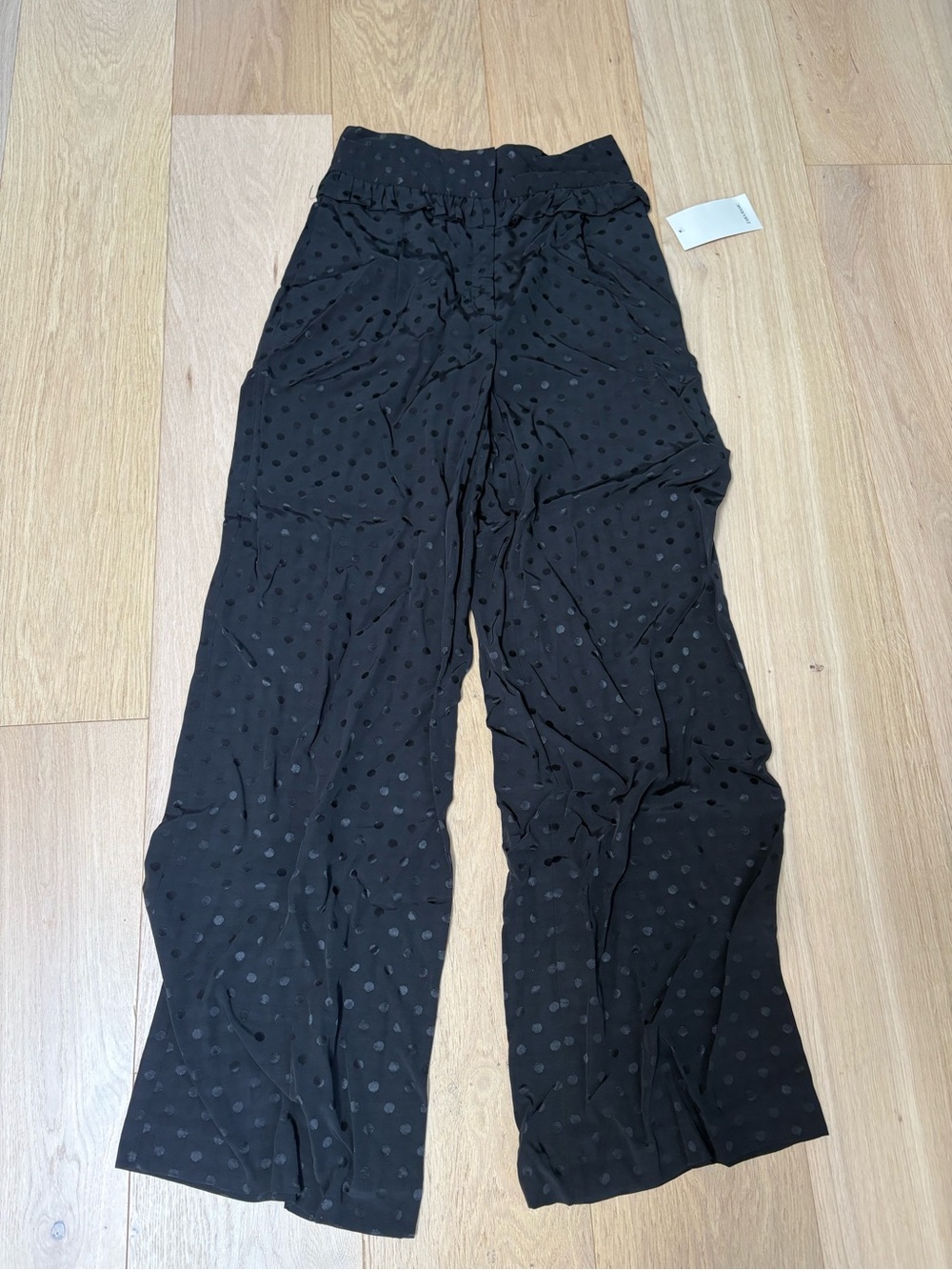 Zara Black Polka Dot Wide-Leg Pants